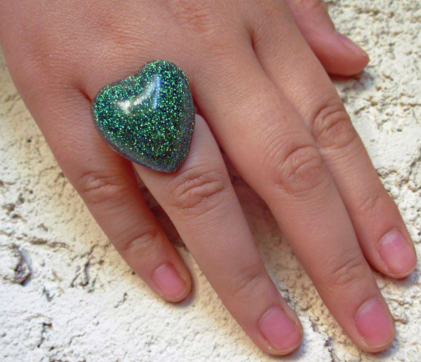 Glitter Resin Ring - Crafty Chica